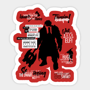 Dragon Age - Oghren Quotes Sticker